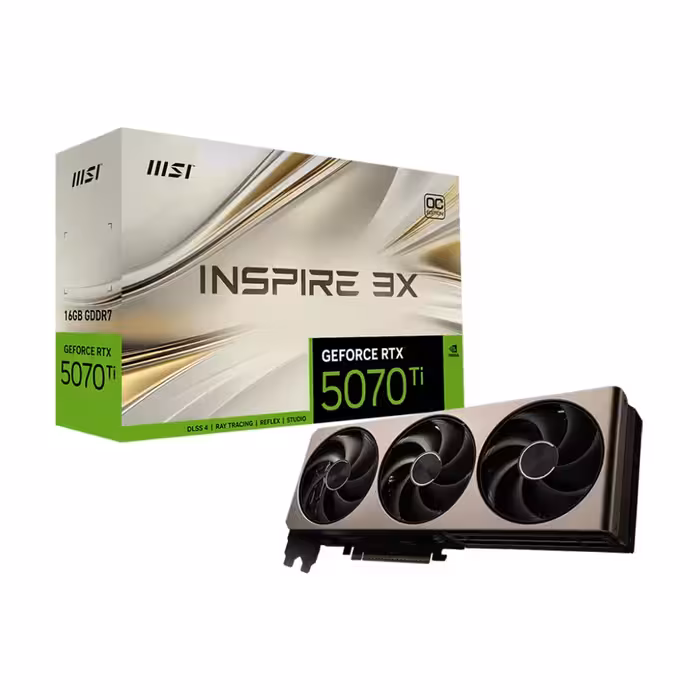 قیمت و خرید کارت گرافیک ام اس آی مدل Geforce RTX 5070 Ti Inspire 3X OC 16GB - آبتین مال