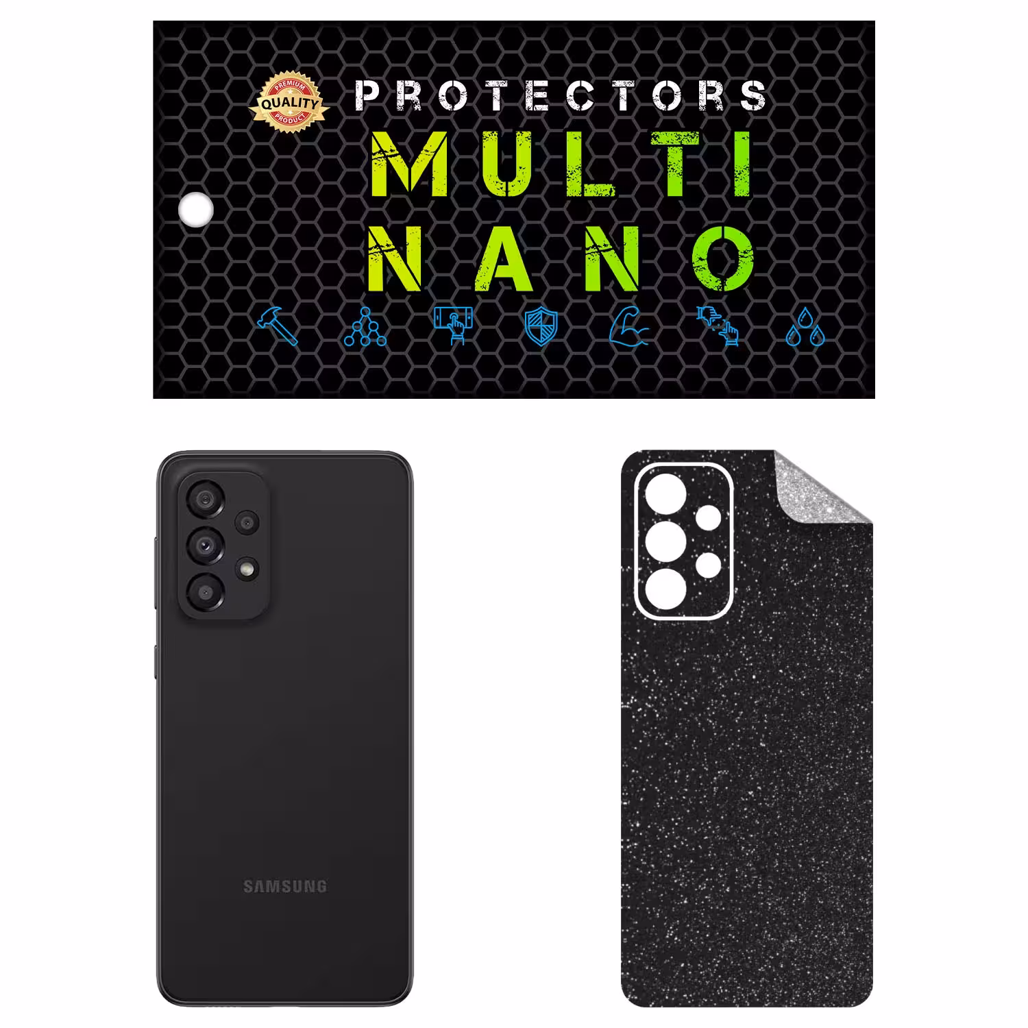 برچسب پوششی کهکشانی مولتی نانو مدل X-F1G برای پشت موبایل سامسونگ Galaxy A53 5G