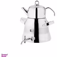 کتری با دو قوری هرمی دسته دو تکه 5/5 لیتر (KST) کد4070TP