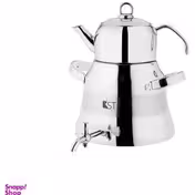 کتری با دو قوری هرمی دسته دو تکه 5/5 لیتر (KST) کد4070TP