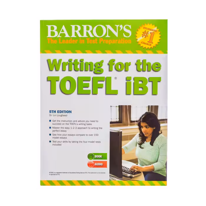 کتاب Barrons Writing for the TOEFL iBT fifth edition برای آزمون تافل