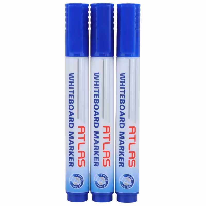 ماژیک وایت برد اطلس نوک تخت بسته 12 عددی