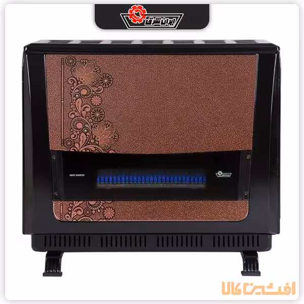 بخاری دودکش دار ایران شرق مدل 19000 (آذرگون AZ190) طرح پامچال