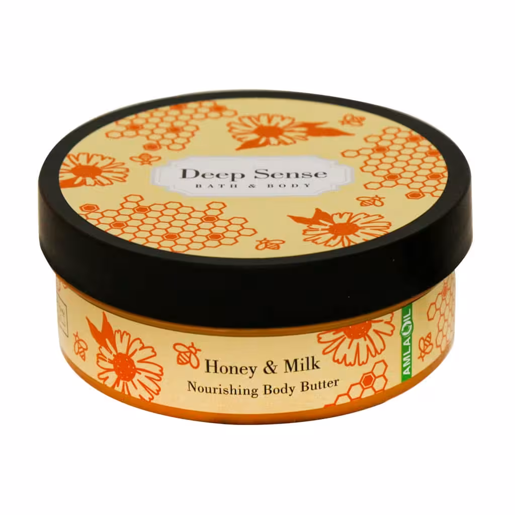 دیپ سنس کرم بدن شیرعسل 200 میلی لیتر Deep Sense Honey & Milk Nourishing Body Butter