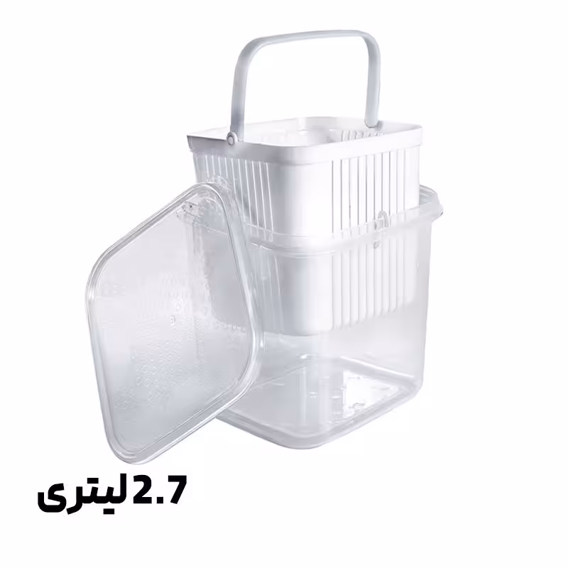 ظرف ترشیجات آبکش دار سایز متوسط 2.7 لیتر مانیا