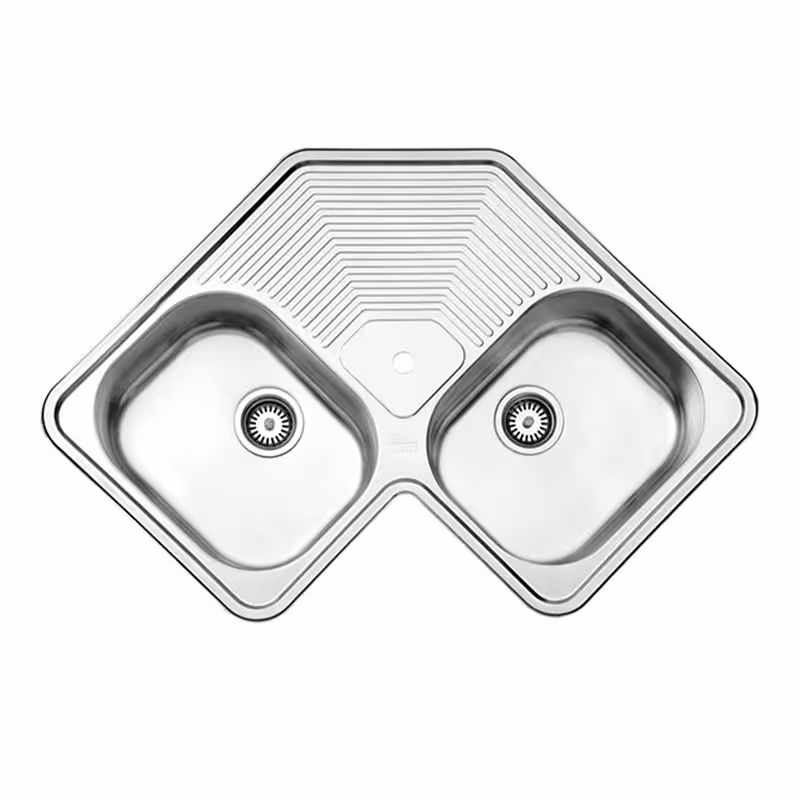 سينک ظرفشویی گوشه توکار استیل البرز مدل 540