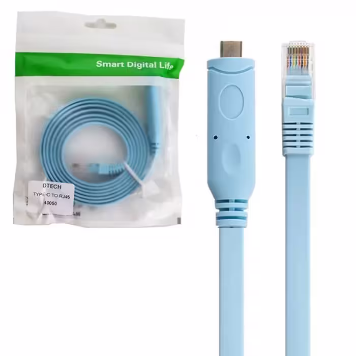 کابل تبدیل USB-C به RJ45 تخت دی تک مدل 40050
