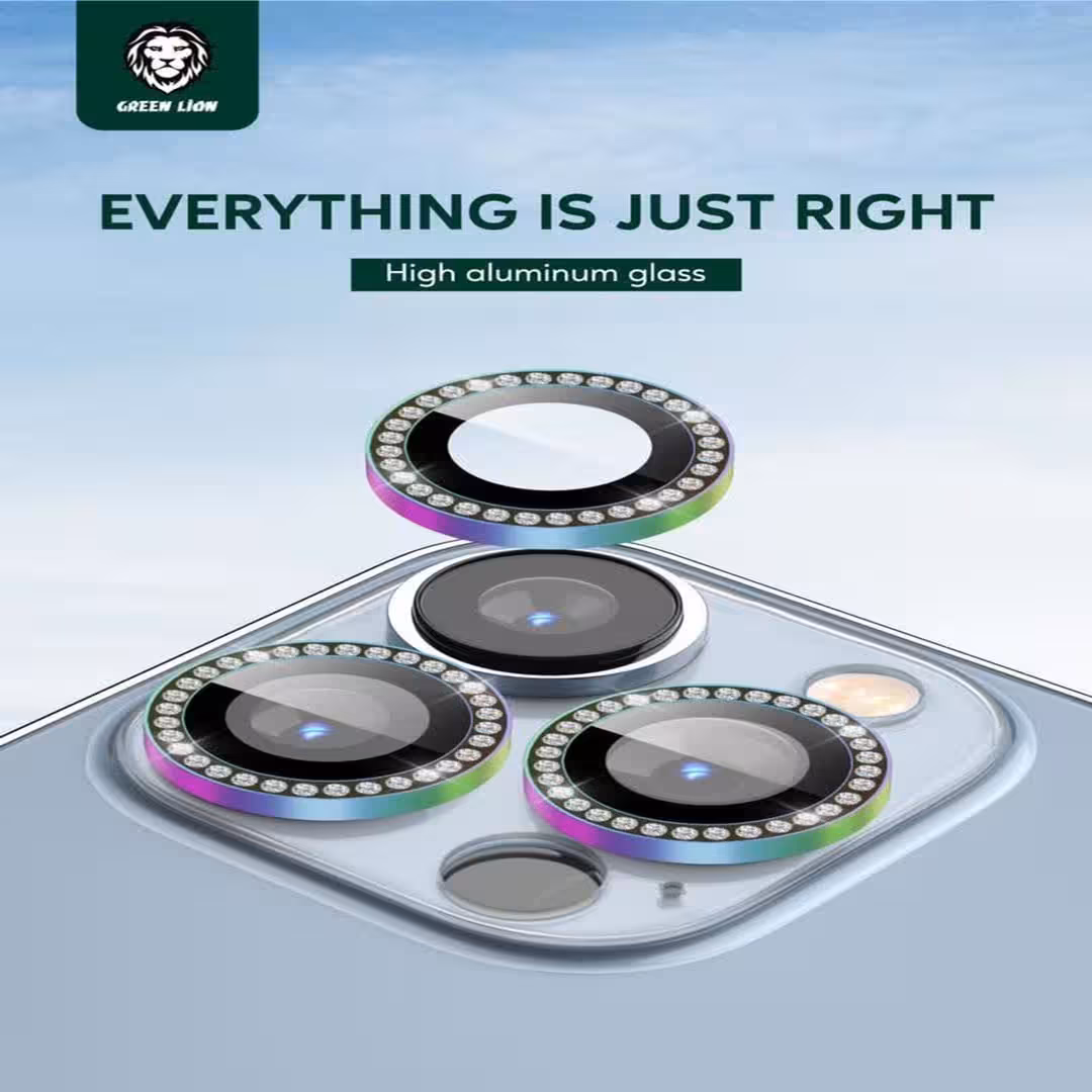محافظ لنز دوربین دیاموند سری 14 گرین Green diamond camera lens 14pro/14promax