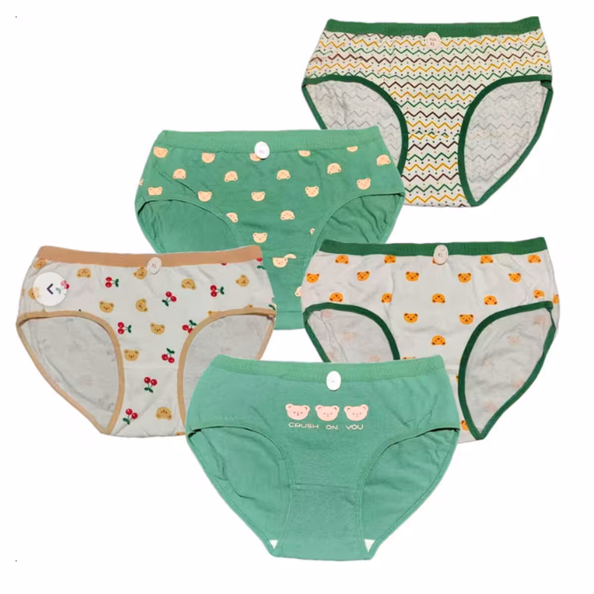 شورت زنانه طرح عروسکی تدی بسته 5 عددی