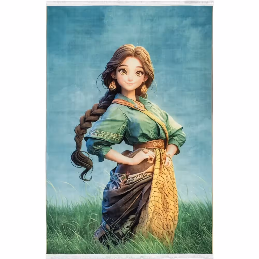 فرش کودک طرح دختر کد 25KK0030