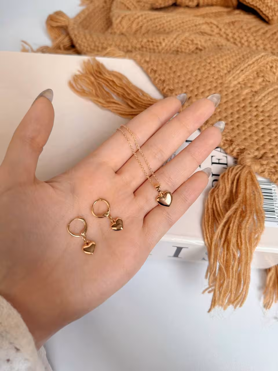 نیمست/برندژوپینگ/ابکاری طلا/ضدحساسیت/رنگ ثابت/بازنجیر/  نیمست قلبی برندژوپینگ1118