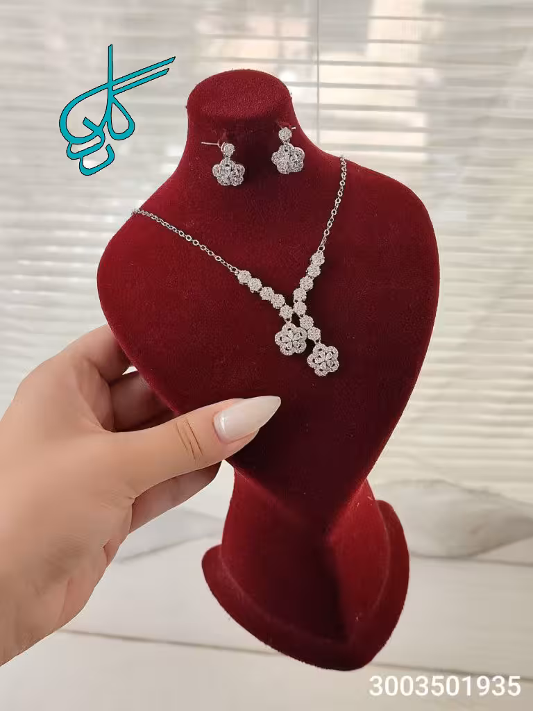 خرید نیمست جواهری بدلیجات نگین دار کیفیت عالی رنگ ثابت کد 1715566 - ردگل