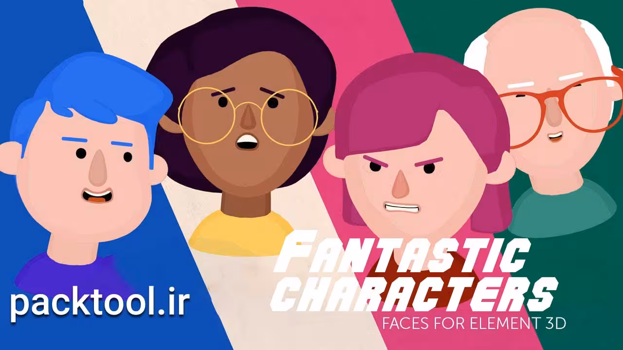 دانلود پروژه آماده الگوی ایجاد شخصیت افتر افکت Fantastic Characters Explainer Animations - پک تول