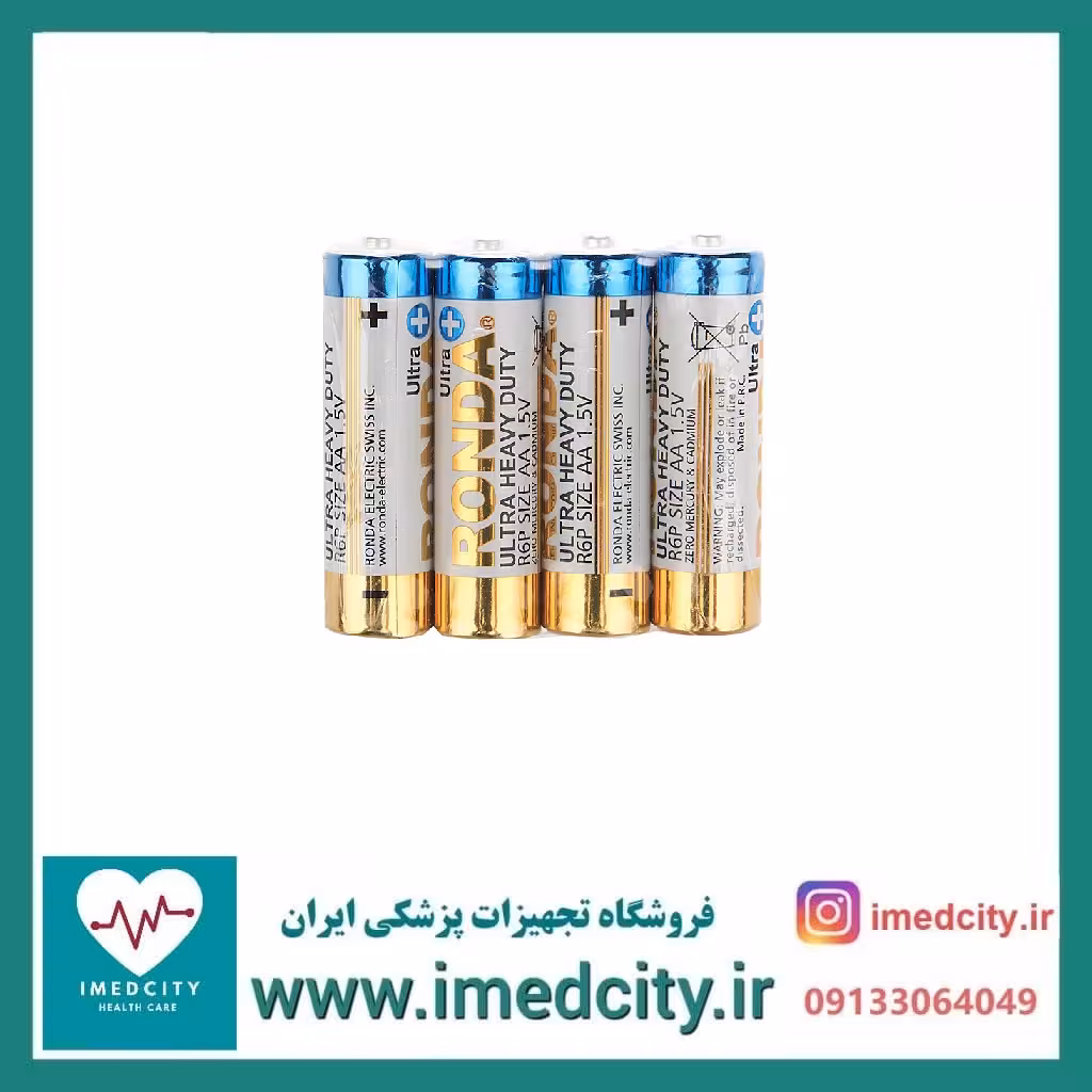 باتری نیم قلمی روندا RONDA بسته 4 عددی