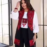 پیراهن و شلوار زنانه پرشیا مدل ست مهتاب سه تیکه شومیز شلوار وست 58320