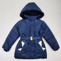 کاپشن دخترانه طرح قلب سرمه ای کد 10400