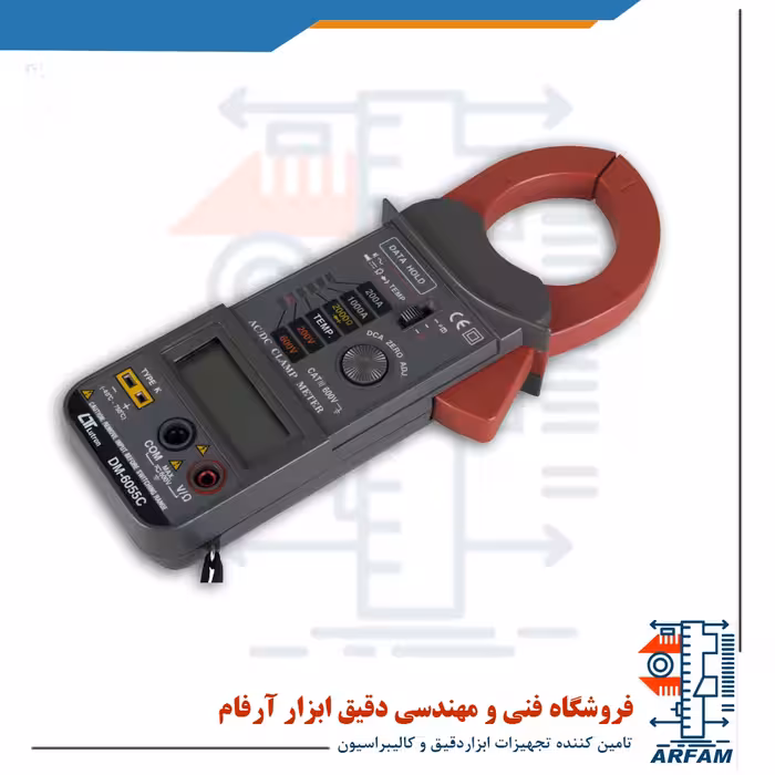 کلمپ آمپرمتر و دماسنج تماسی تیپ K لترون LUTRON DM-6055C