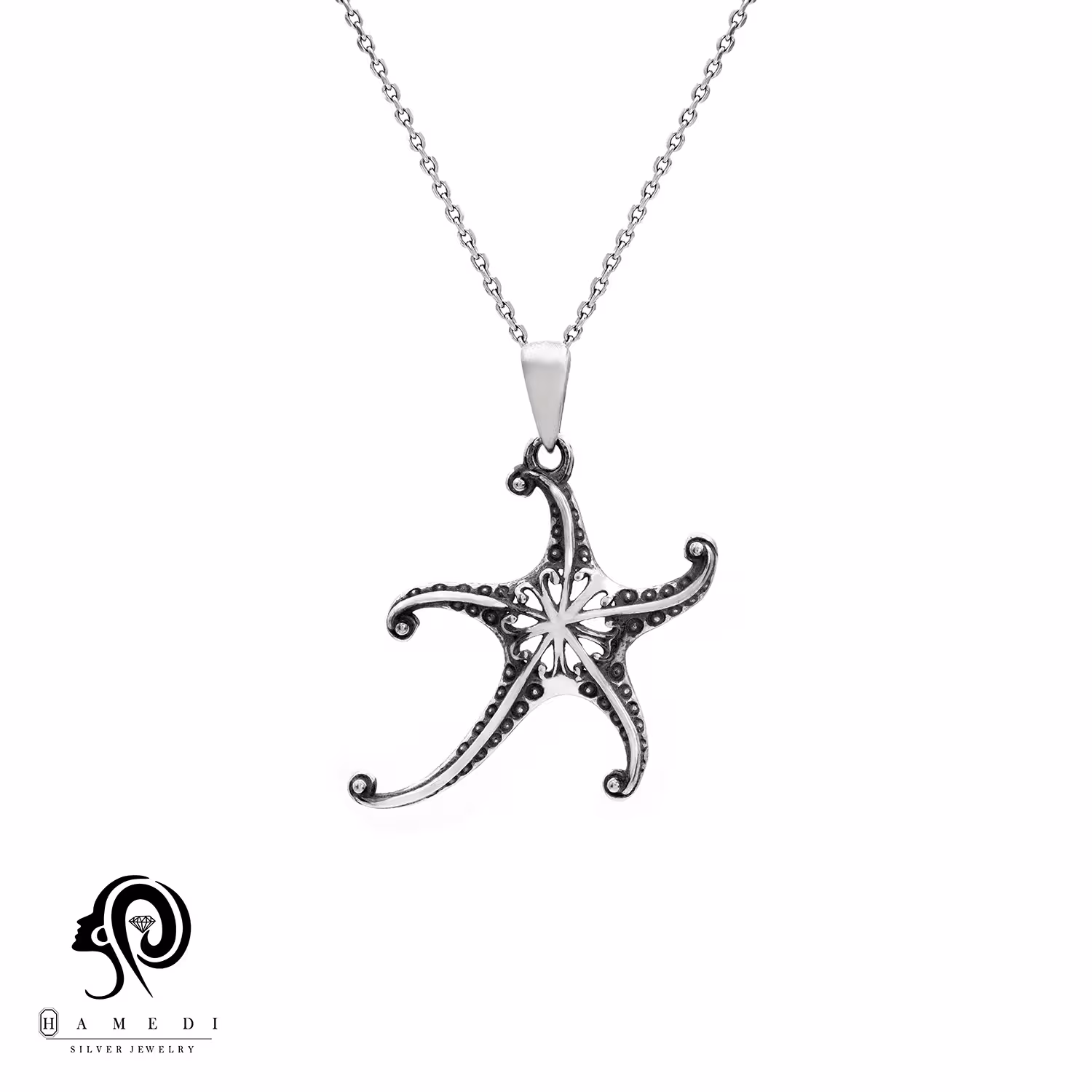 مدال نقره اسپرت طرح ستاره دریایی مدل MI T35