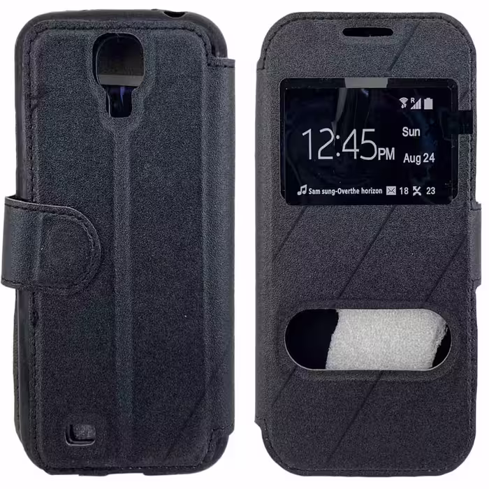 قاب Samsung S4 / i9500 مدل کلاسوری طرح چرم / رنگ مشکی – کد 41198