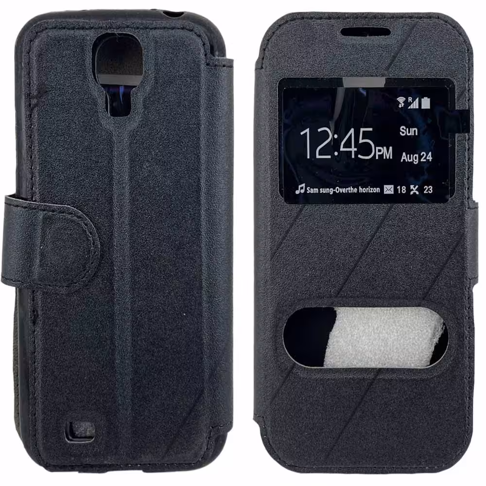 قاب Samsung S4 / i9500 مدل کلاسوری طرح چرم / رنگ مشکی – کد 41198