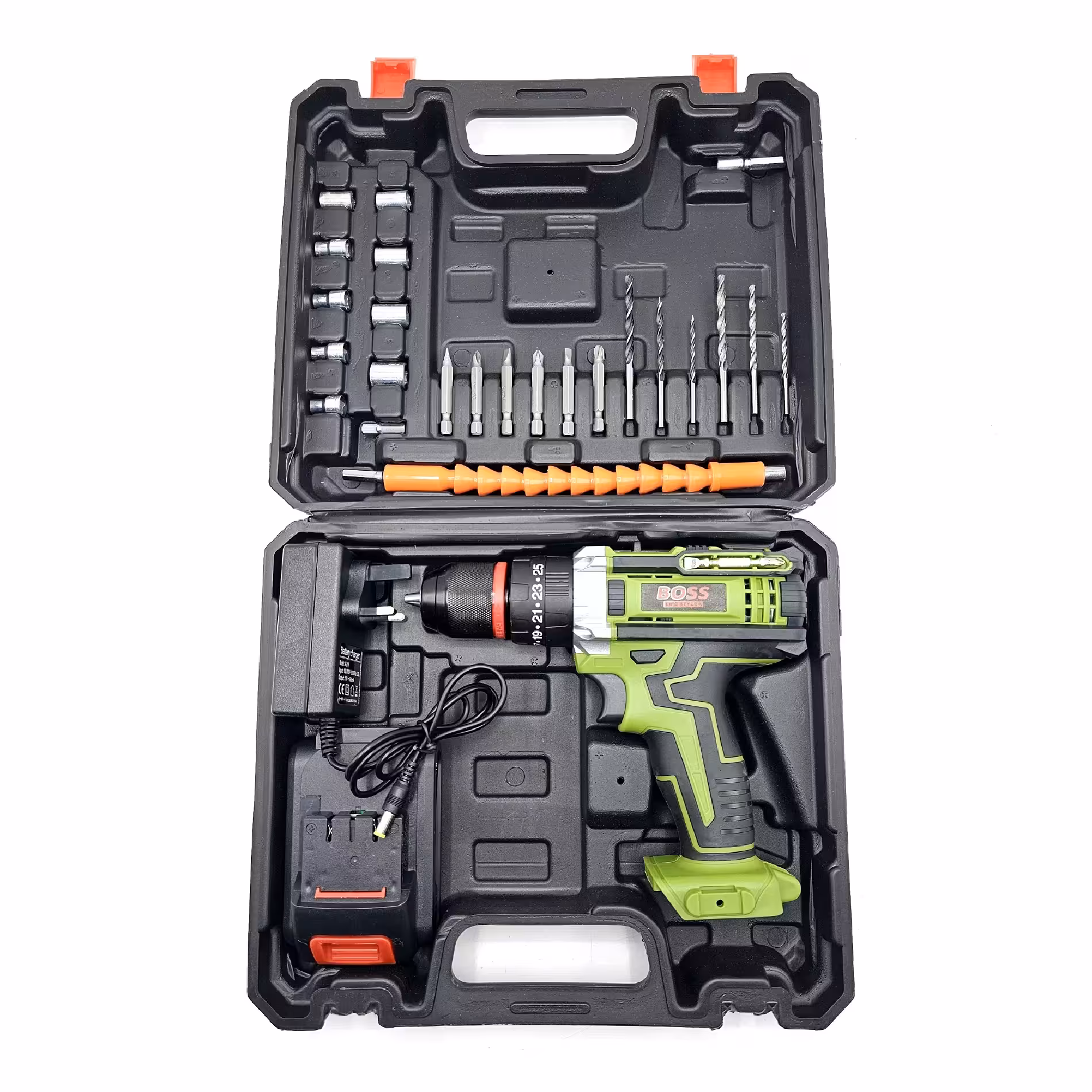 دریل پیچ گوشتی چکشی شارژی باس مدل LIFE_STYLE کد 1 مجموعه 27 عددی