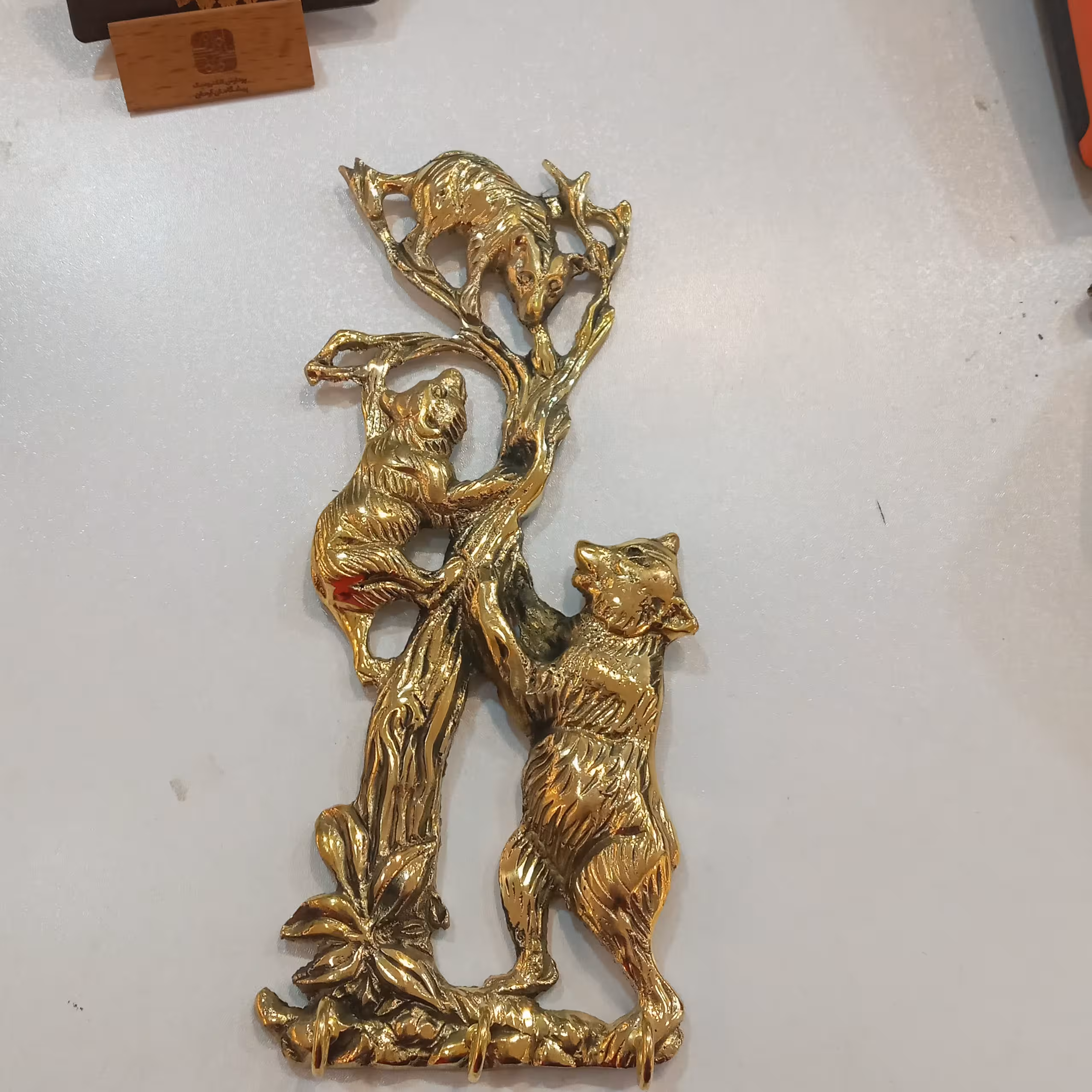 جا کلیدی برنجی (برنز ) طرح خرس