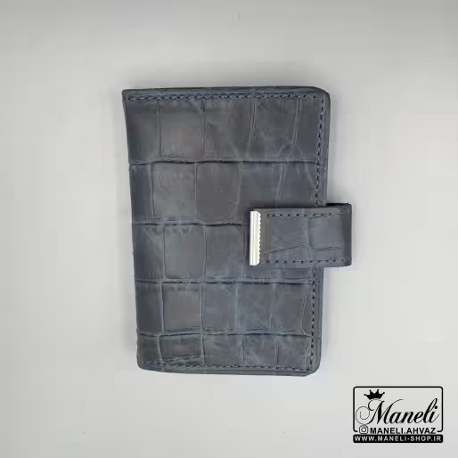 جاکارتی سورمه ای چرم دکمه دار|14040610