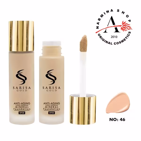 کرم پودر شیشه ای ساریسا شماره 46 (sarisa gold)