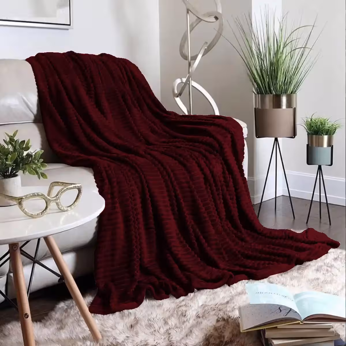 پتوی ژله ای یکنفره کاترین زرشکی