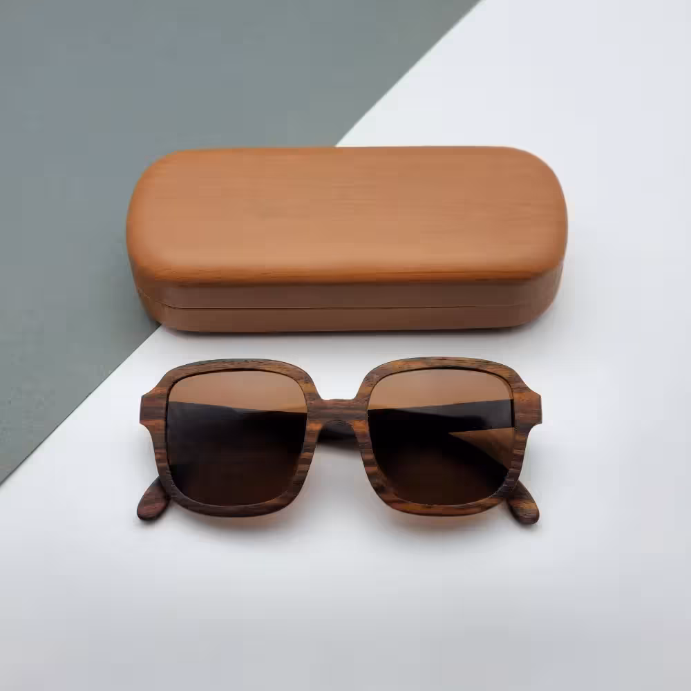 عینک چوبی دست‌ساز میدو مدل O048