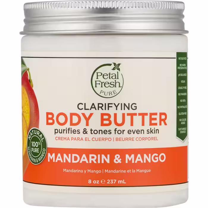 کره بدن روشن کننده پتال فرش پرتقال ماندارین و انبه Petal Fresh Mandarin and Mango Clarifying Body Butter