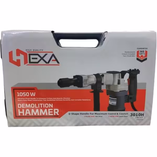 چکش تخریب 7 کیلوگرمی برقی هگزا مدل H3010 با توان 1300 وات