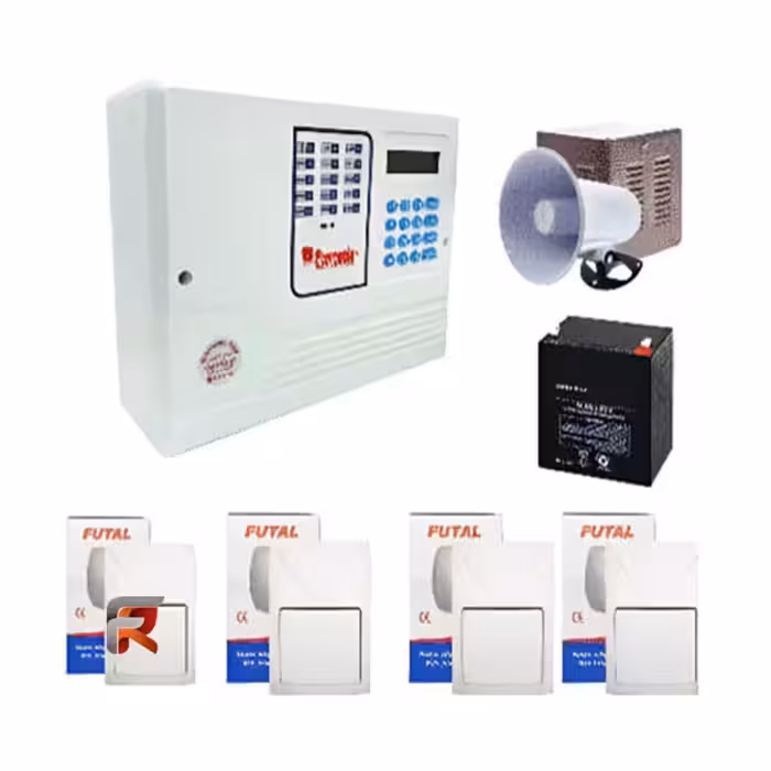 پک اقتصادی دزدگیر اماکن پایرونیکس سیم کارتی و خط ثابت مدل P-70 PYRONIX FUTALL