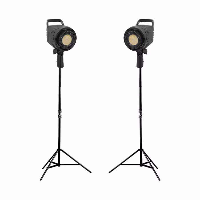 کیت تولید محتوا دو شاخه ویدئو لایت LED BK-1201 و پایه نور