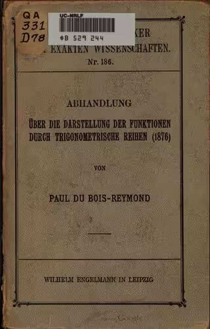 خرید و دانلود نسخه کامل کتاب Abhandlungen über die Darstellung der Funktionen durch trogonometrische Reihen (1876)