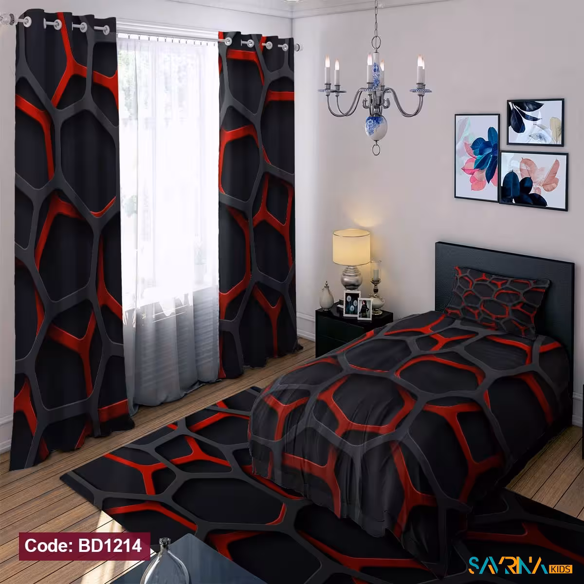 ست اتاق خواب طرح هندسی کد BD1214