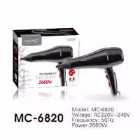 مک استایلر mac styler سشوار حرفه ای سالنی 2600 وات کد 6820