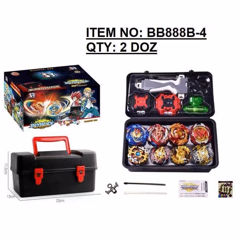 فرفره انفجاری چمدانی 8 تایی برند Beyblade کد BB888B/4