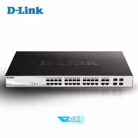 سوئیچ شبکه PoE دی لینک 24 پورت DGS-1210-28P