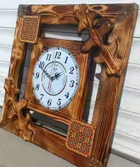 ساعت چوبی دستساز کد 10240