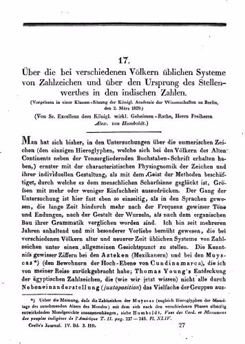 خرید و دانلود نسخه کامل کتاب Über die bei verschiedenen Völkern üblichen Systeme von Zahlzeichen und über den Ursprung des Stellenwerthes in den indischen Zahlen