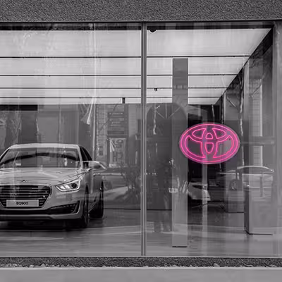 چراغ دیواری نئون دیزاین طرح Toyota-Logo-GL_PN