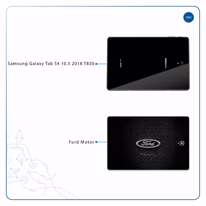 برچسب پوششی ماهوت مدل Ford Motor مناسب برای تبلت سامسونگ Galaxy Tab S4 10.5 2018 T830