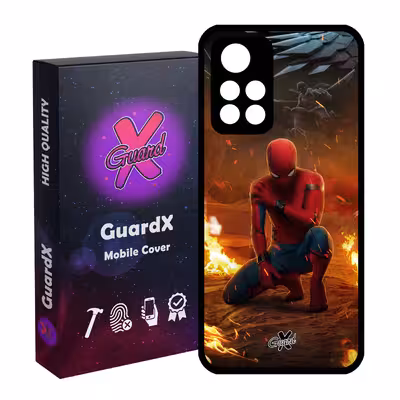 کاور گارد ایکس طرح Spider Man مدل Glass10098 مناسب برای گوشی موبایل شیائومی Poco M4 Pro 5G/Redmi Note 11T 5G/Redmi Note 11S 5G