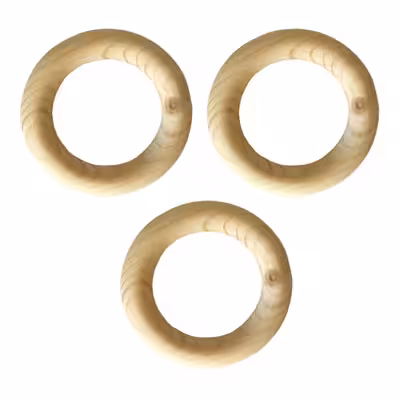 آویز تزیینی مدل حلقه چوبی کد 49 بسته 3 عددی