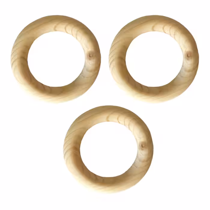 آویز تزیینی مدل حلقه چوبی کد 49 بسته 3 عددی