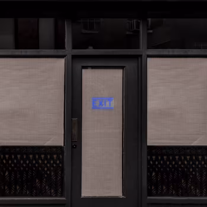 چراغ دیواری نئون دیزاین طرح Exit_BL