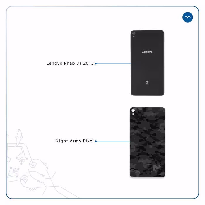 برچسب پوششی ماهوت مدل Night-Army-Pixel مناسب برای تبلت لنوو Phab B1 2015