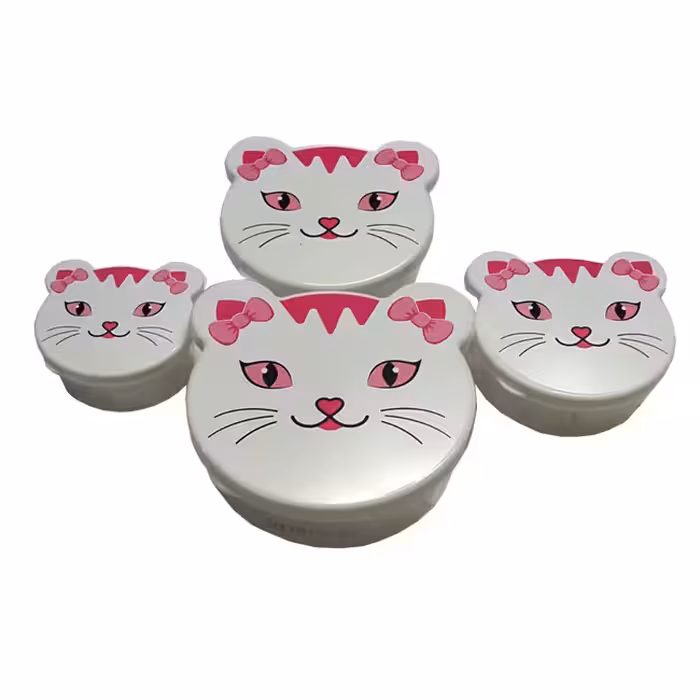 ظرف نگهدارنده غذای کودک مدل pish مجموعه 4 عددی