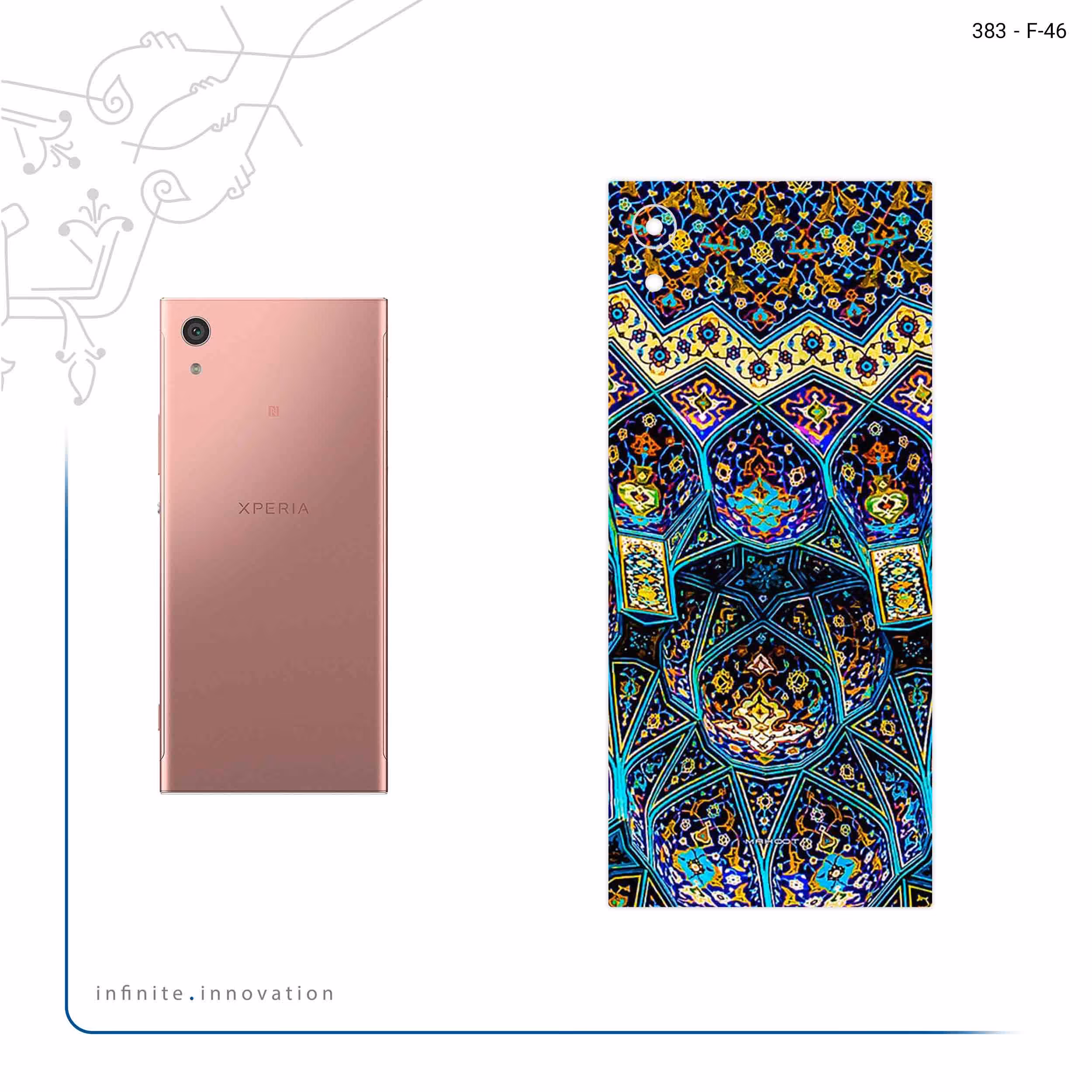 برچسب پوششی ماهوت مدل Iran Tile 14 مناسب برای گوشی موبایل سونی Xperia XA1